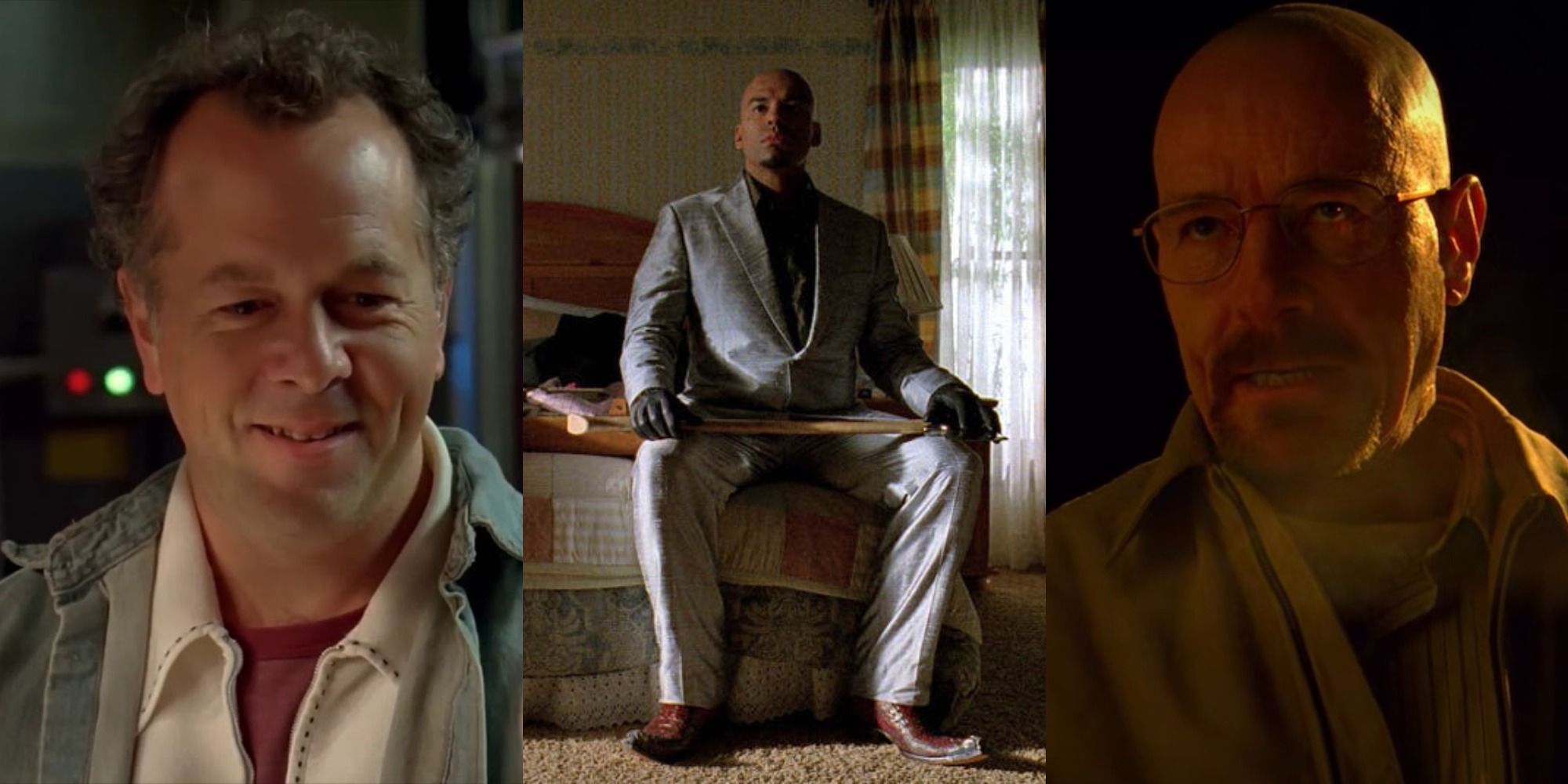 Gale, Marco Salamanca and Walt in Breaking Bad season 3