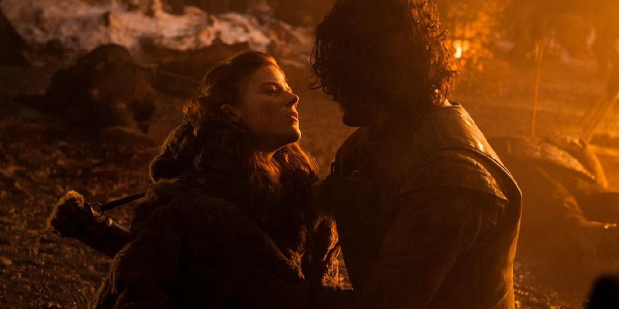 Jon Snow memegang Ygritte yang sekarat