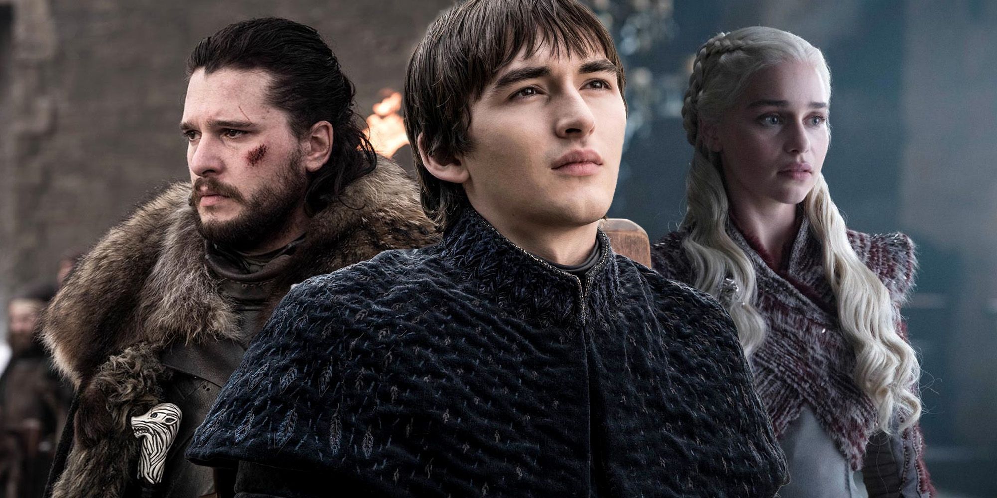 Jon Snow, Bran Stark and Daenerys from Game of Thrones