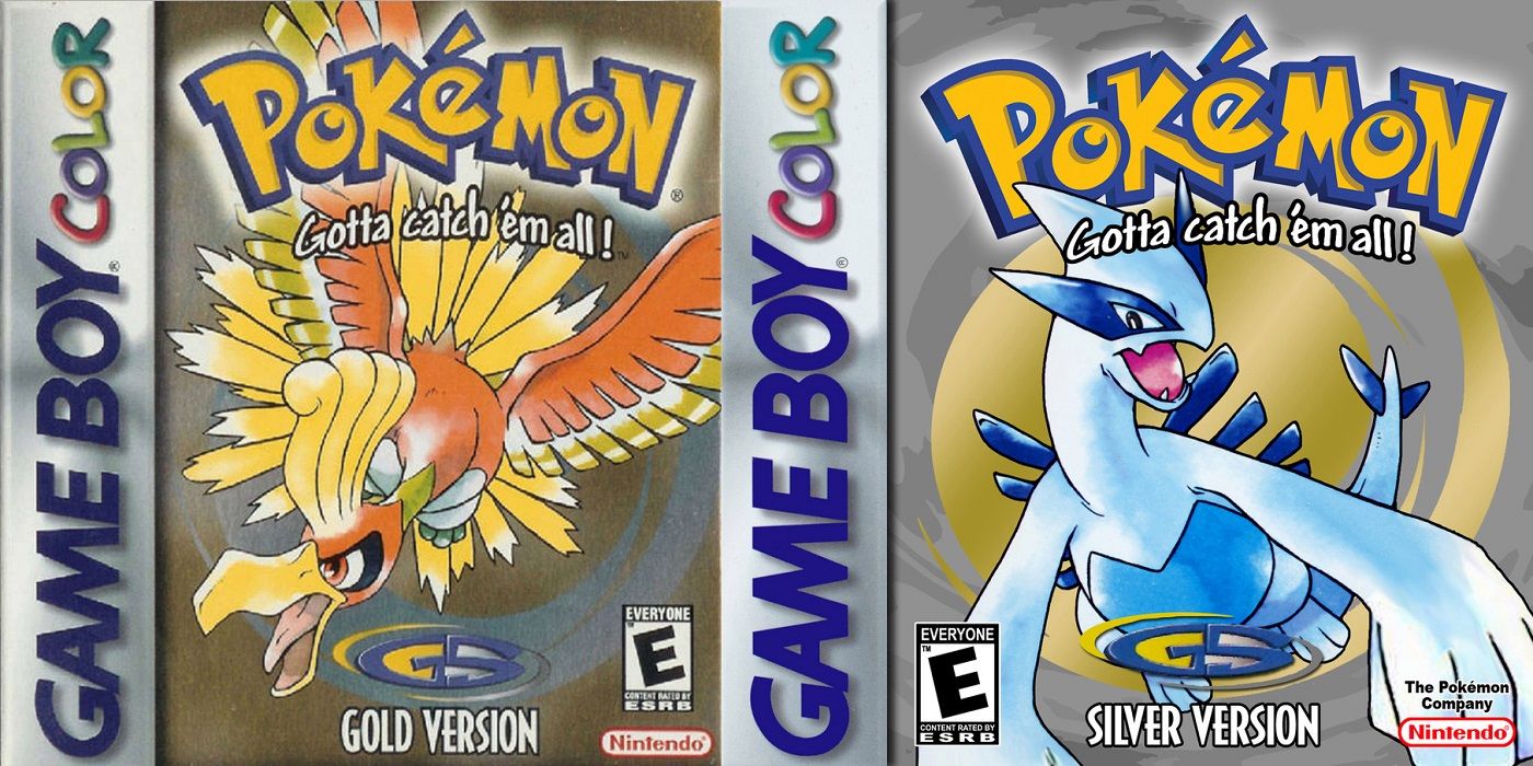 Side-by-side cover arts for Pokémon Gold and Silver, featuring Ho-oh and Lugia respectively.