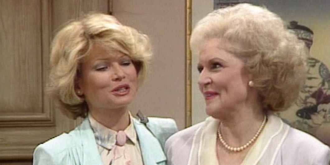 Rose Nylund (Betty White) and her daughter, Kirsten, in &quot;The Golden Girls.&quot;