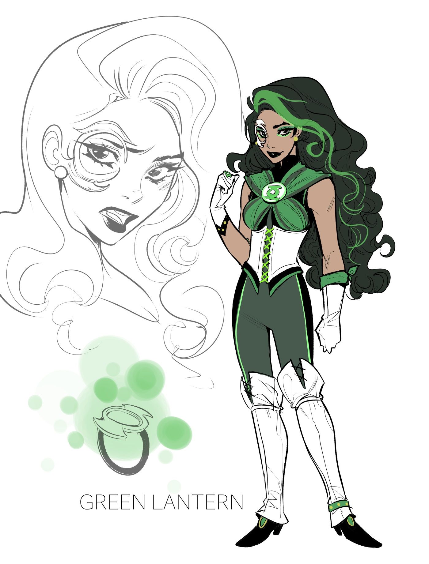 Green Lantern RWBY Character Design