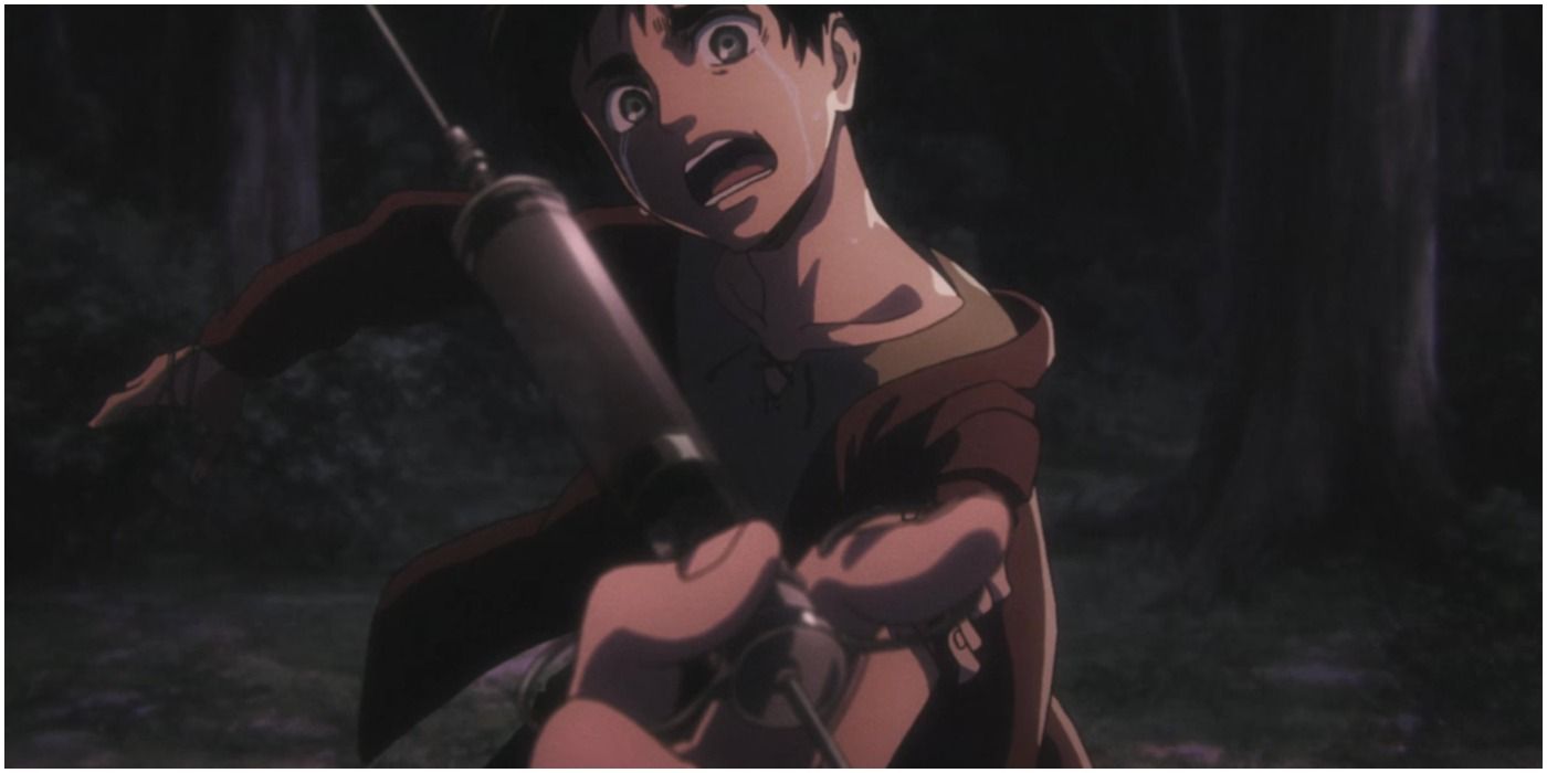 Grisha injeta soro de Titã em Eren - Attack on Titan