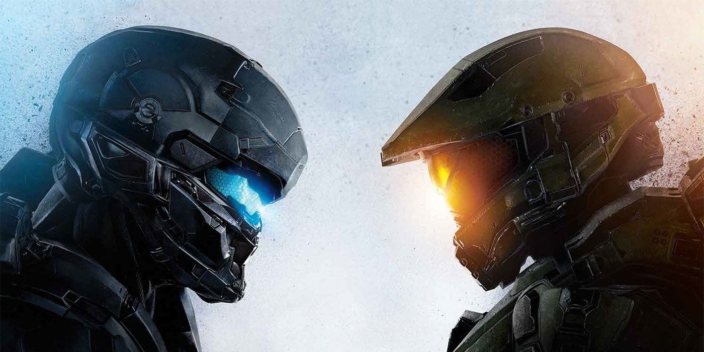 Spartan Locke and Master Chief face off against each other in Halo 5's key art