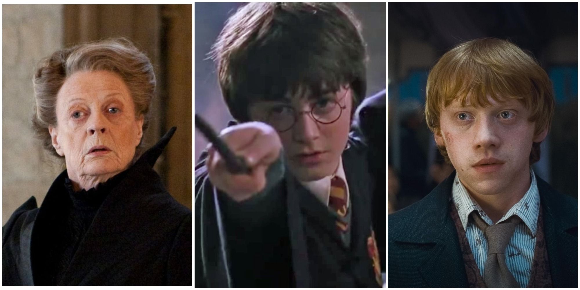 Professor McGonagall, Harry Potter, Ron Weasley