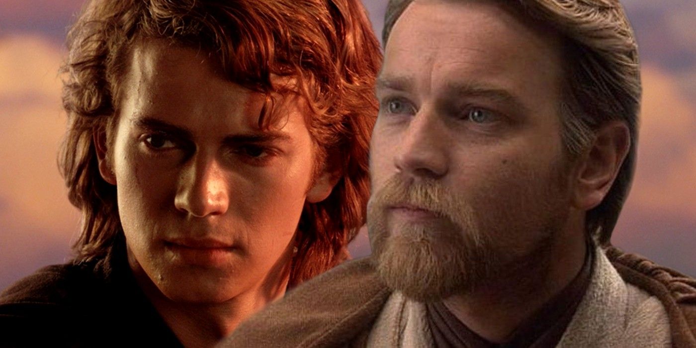 Hayden Christensen as Anakin Skywalker and Ewan McGregor as Obi-Wan Kenobi in Star Wars