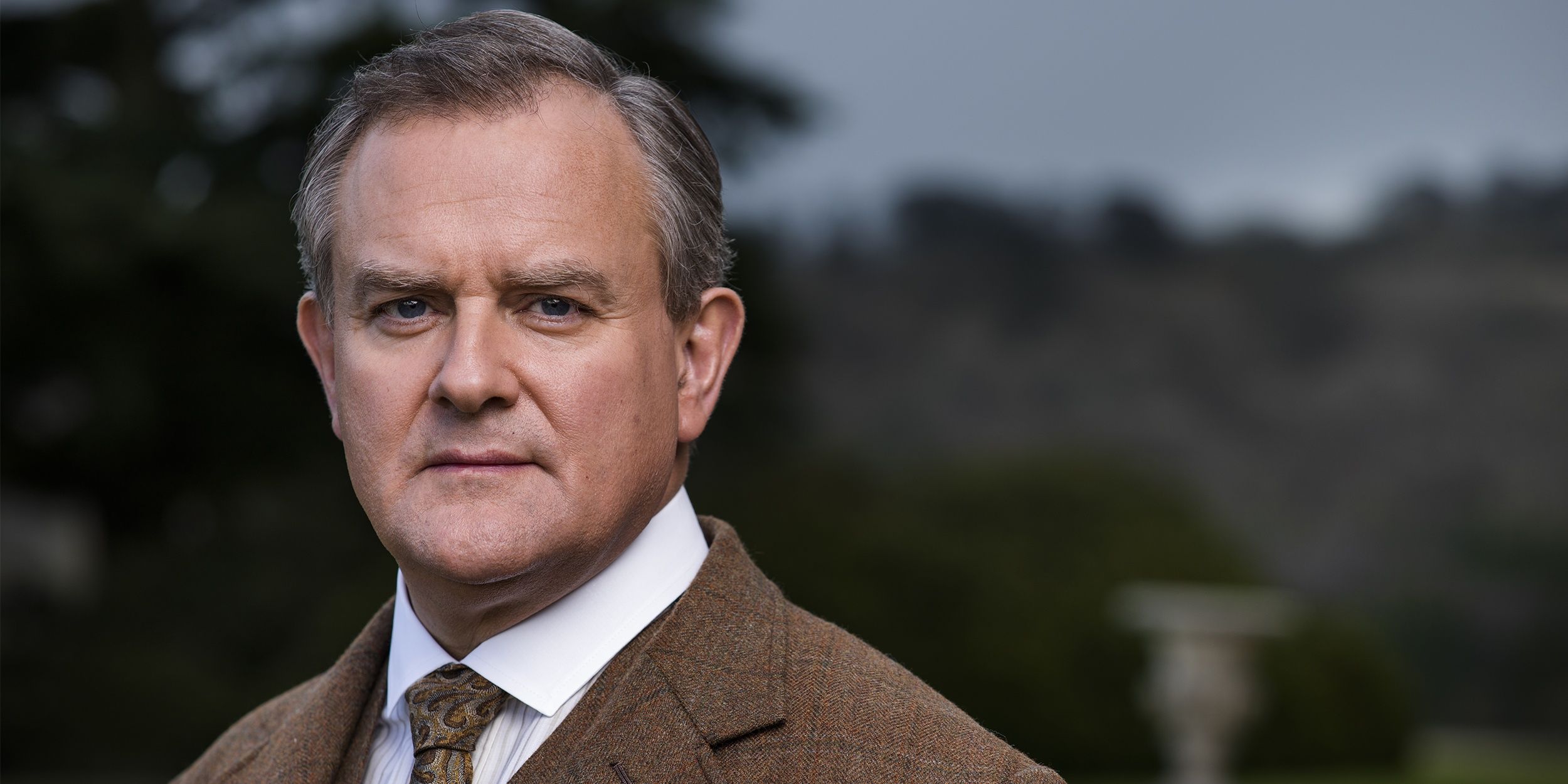 Robert Crawley looking at the camera in Downton Abbey