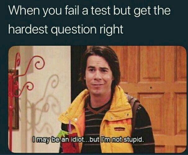 When you fail a test iCarly meme