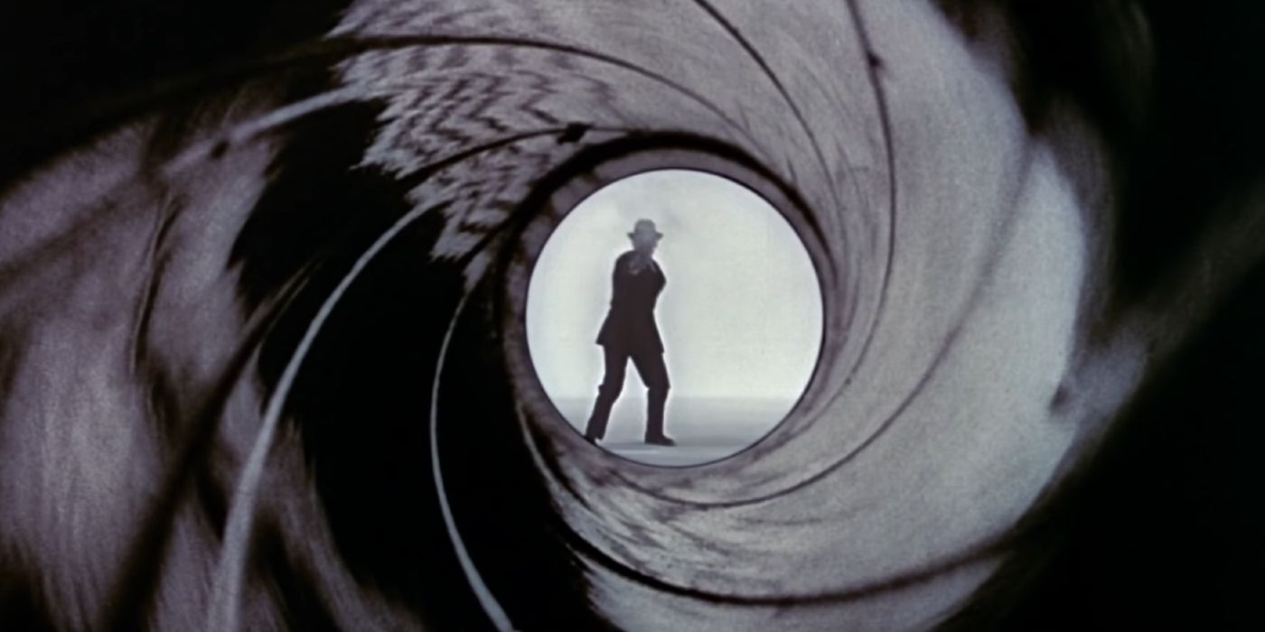 James Bond shoots his gun in an iris shot from Dr. No.