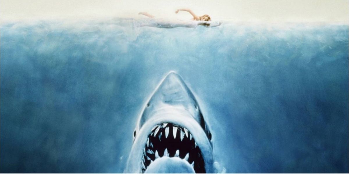 Jaws 1975 promotional poster
