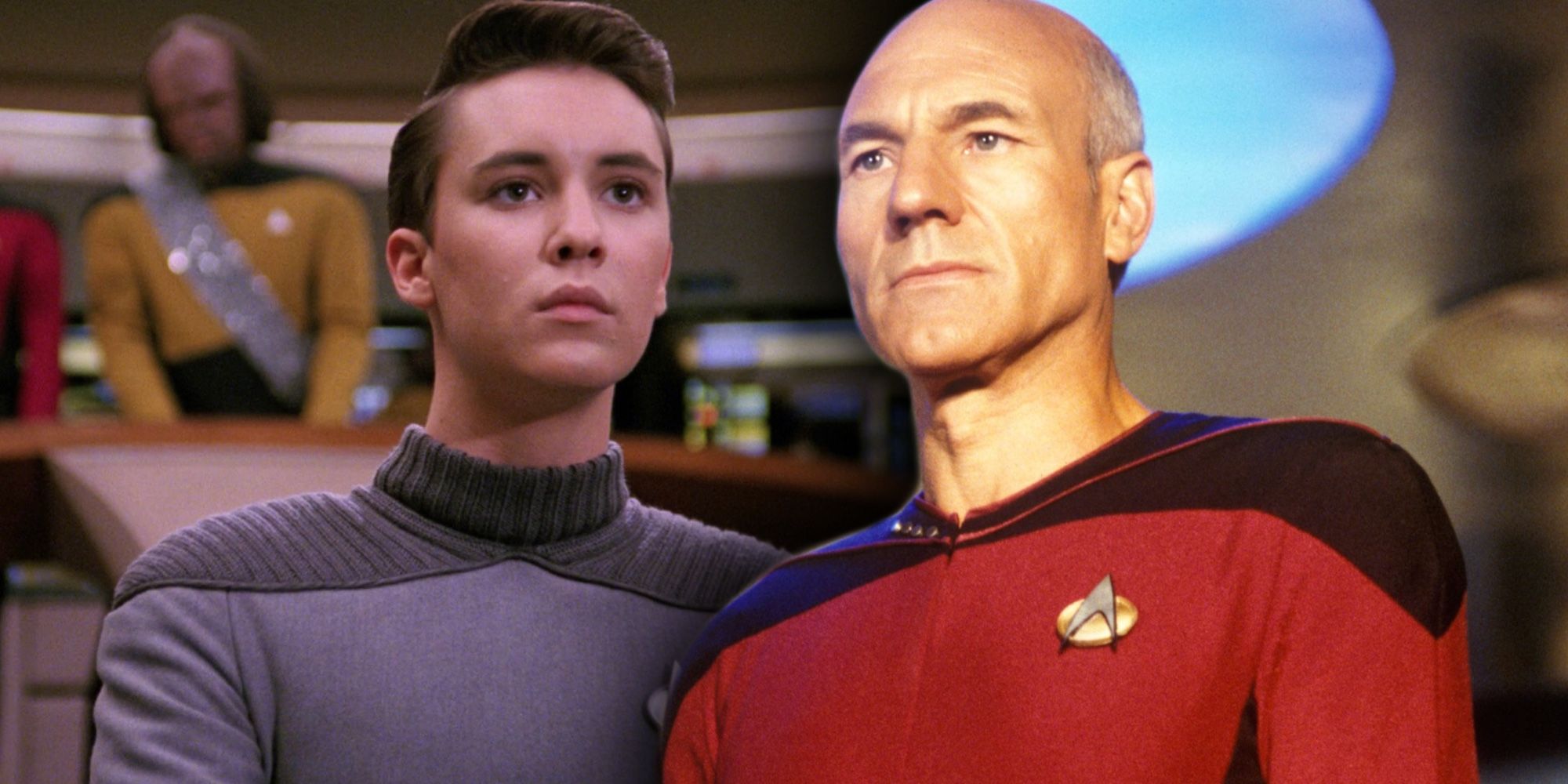 Jean-Luc Picard and Wesley Crusher in Star Trek The Next Generation