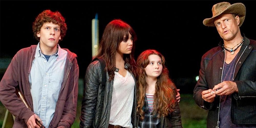 The main characters in Zombieland.
