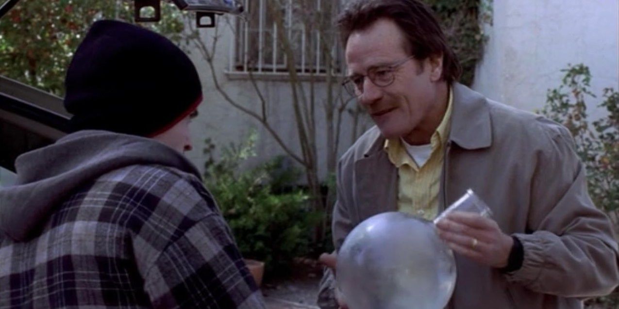 Walt shows Jesse the flask