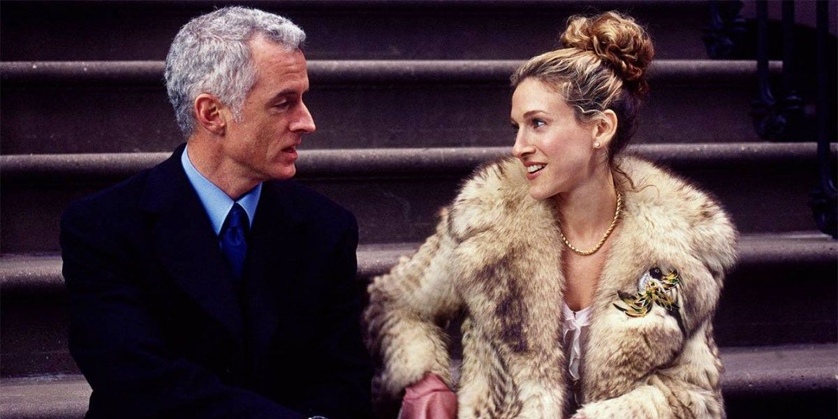 John Slattery as Bill + Sarah Jessica Parker as Carrie Bradshaw on Sex and the City