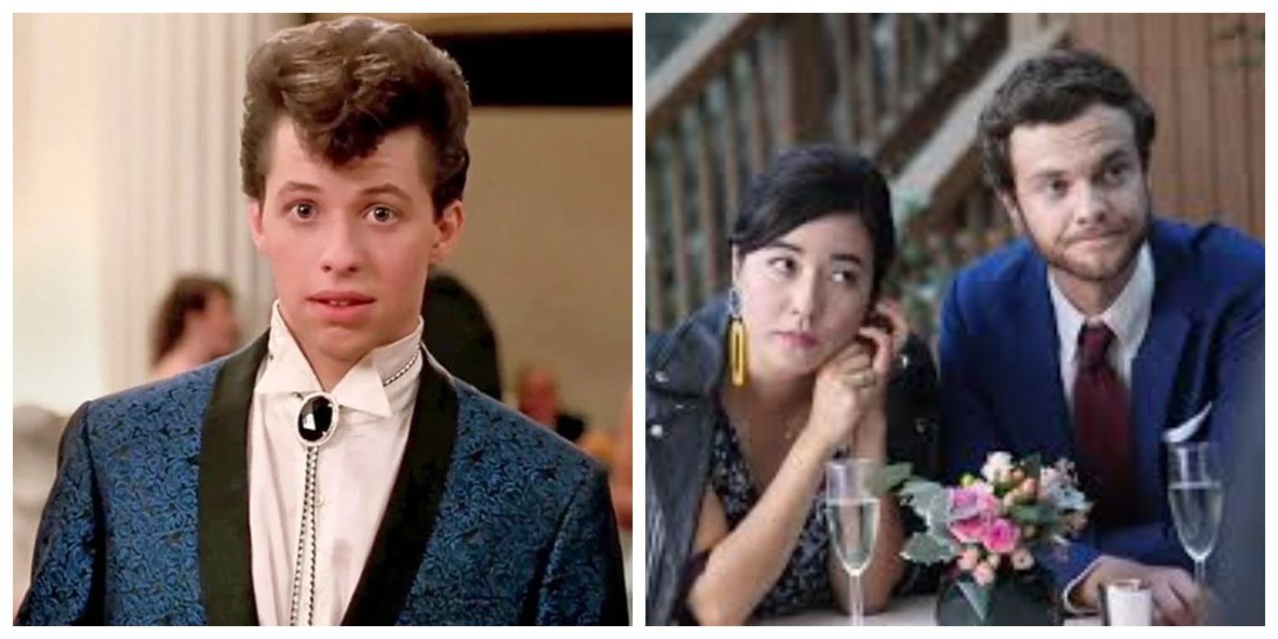 jon cryer in pretty in pink and maya erskine and jack quaid in plus one