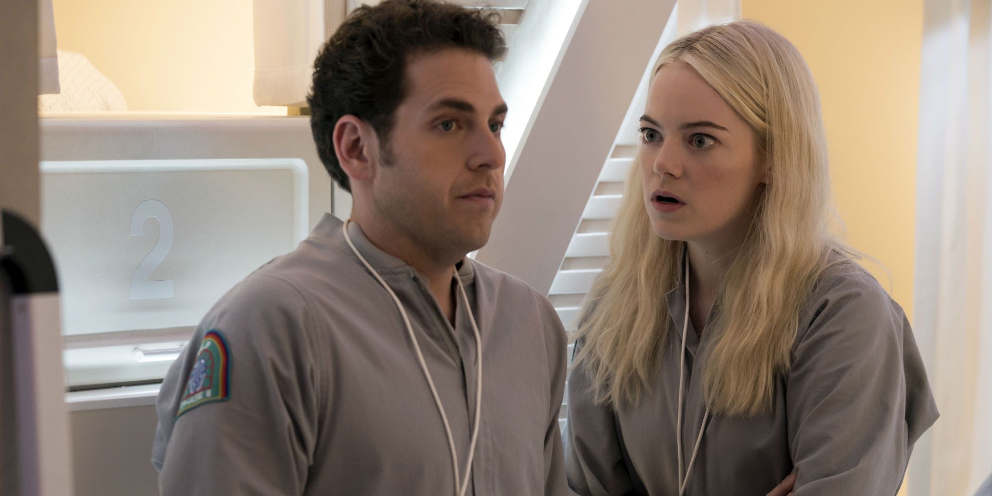 Jonah Hill and Emma Stone in Maniac