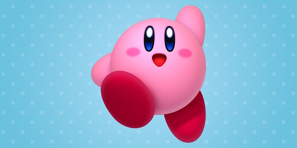 KIRBY on a blue background.