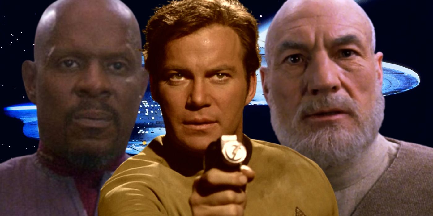 Kirk, Picard, and Sisko in Star Trek