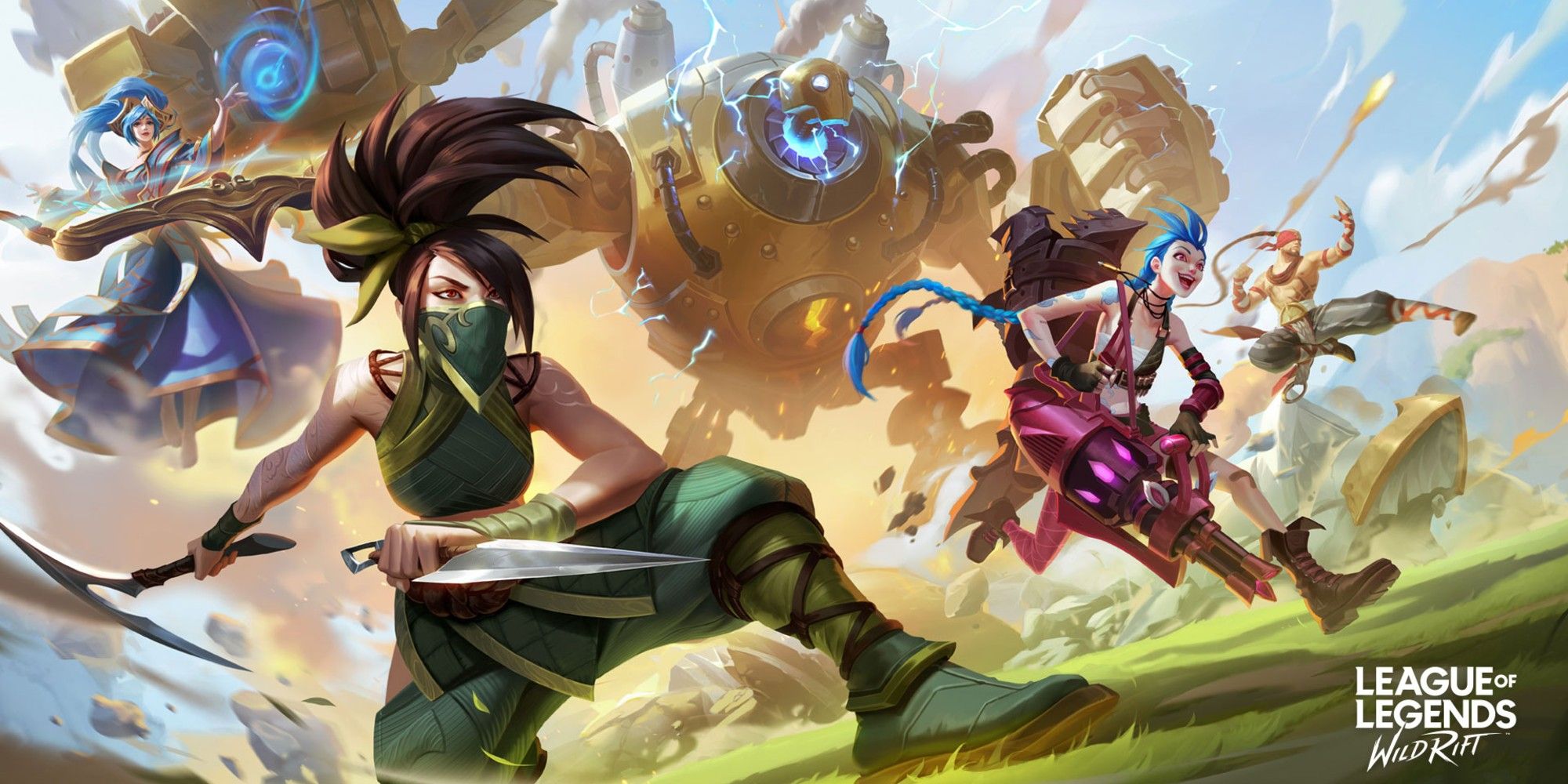 Champion characters enter the battle arena and fight enemy champions in League of Legends: Wild Rift