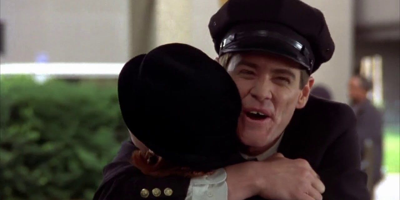 Lloyd hugs Mary in Dumb and Dumber