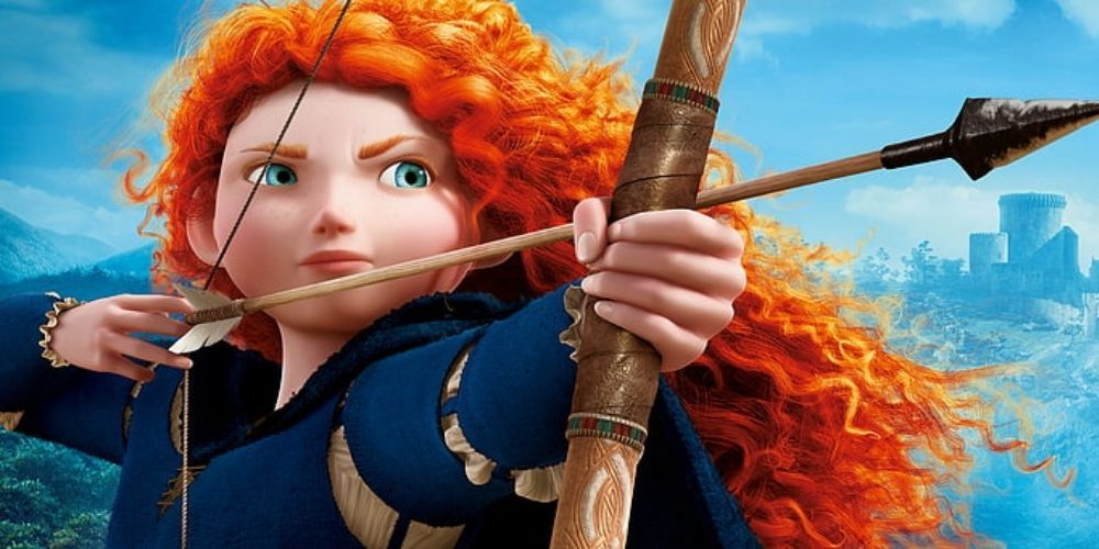 Merida drawing her bow