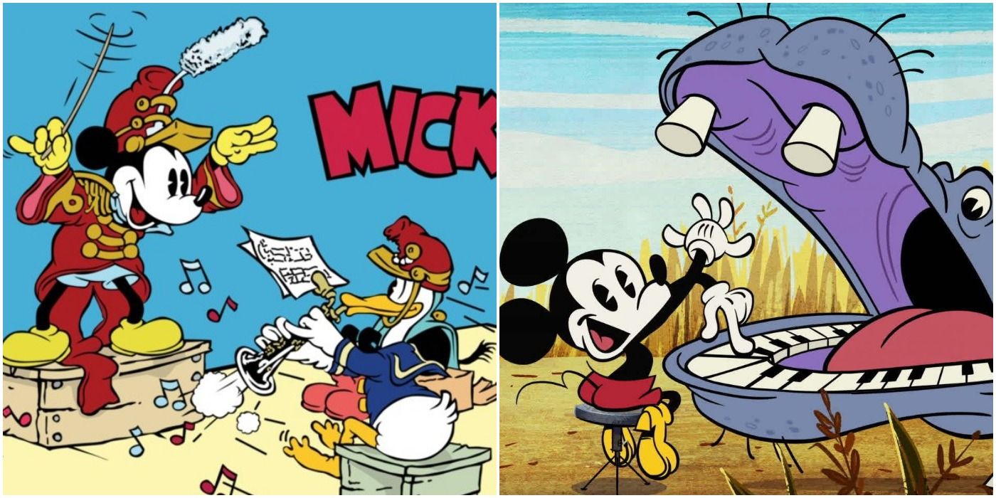 Mickey Mouse in the 30s compared to his modern design