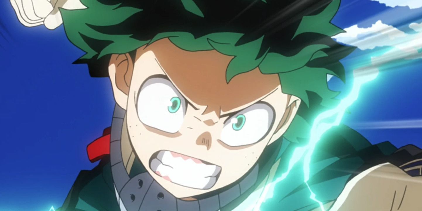 Midoriya about to attack in My Hero Academia