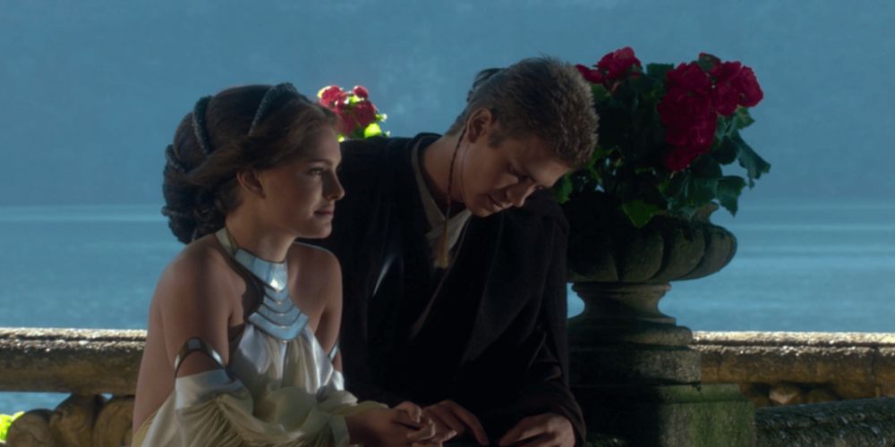 Anakin Skywalker flirts with Padmé by telling her thathe does not like sand in Attack of the Clones