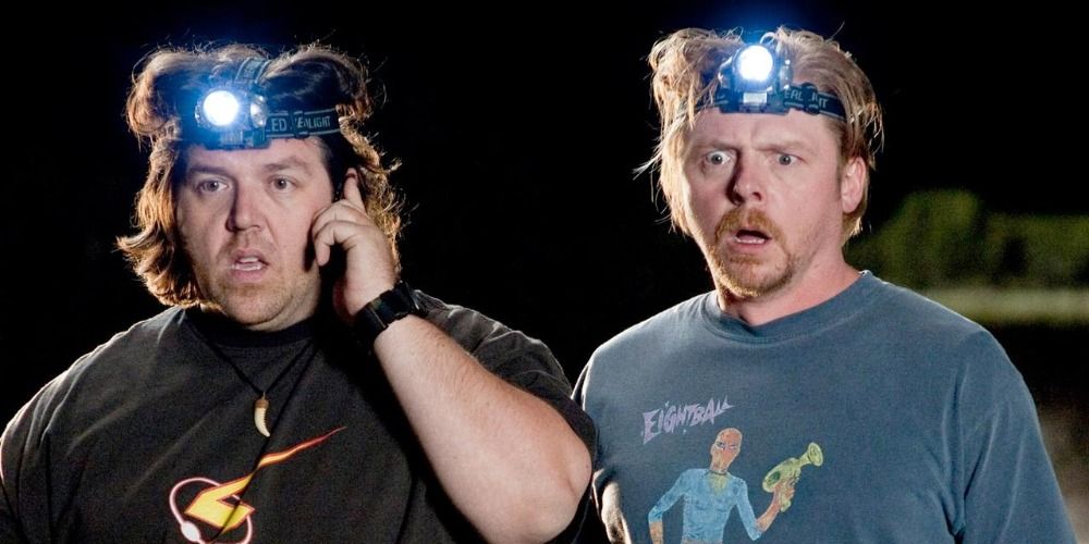 Nick Frost and Simon Pegg looking shocked in Paul