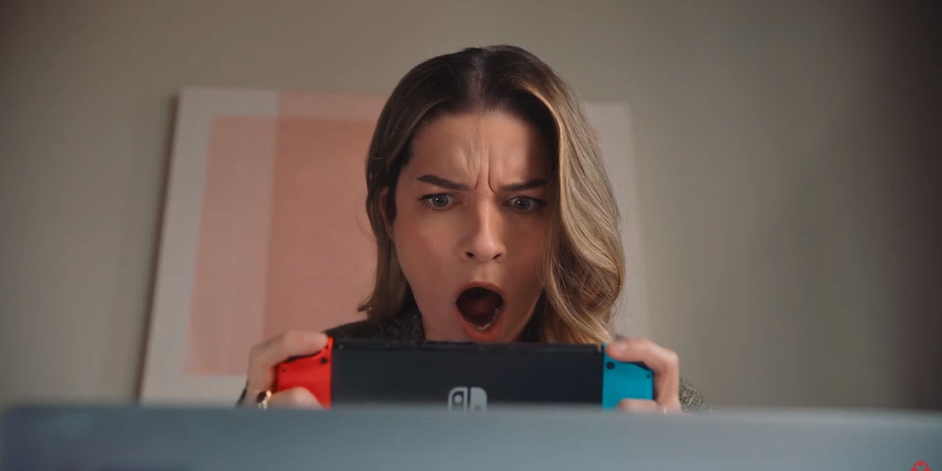 Screenshot from the Nintendo Switch trailer with Annie Murphy