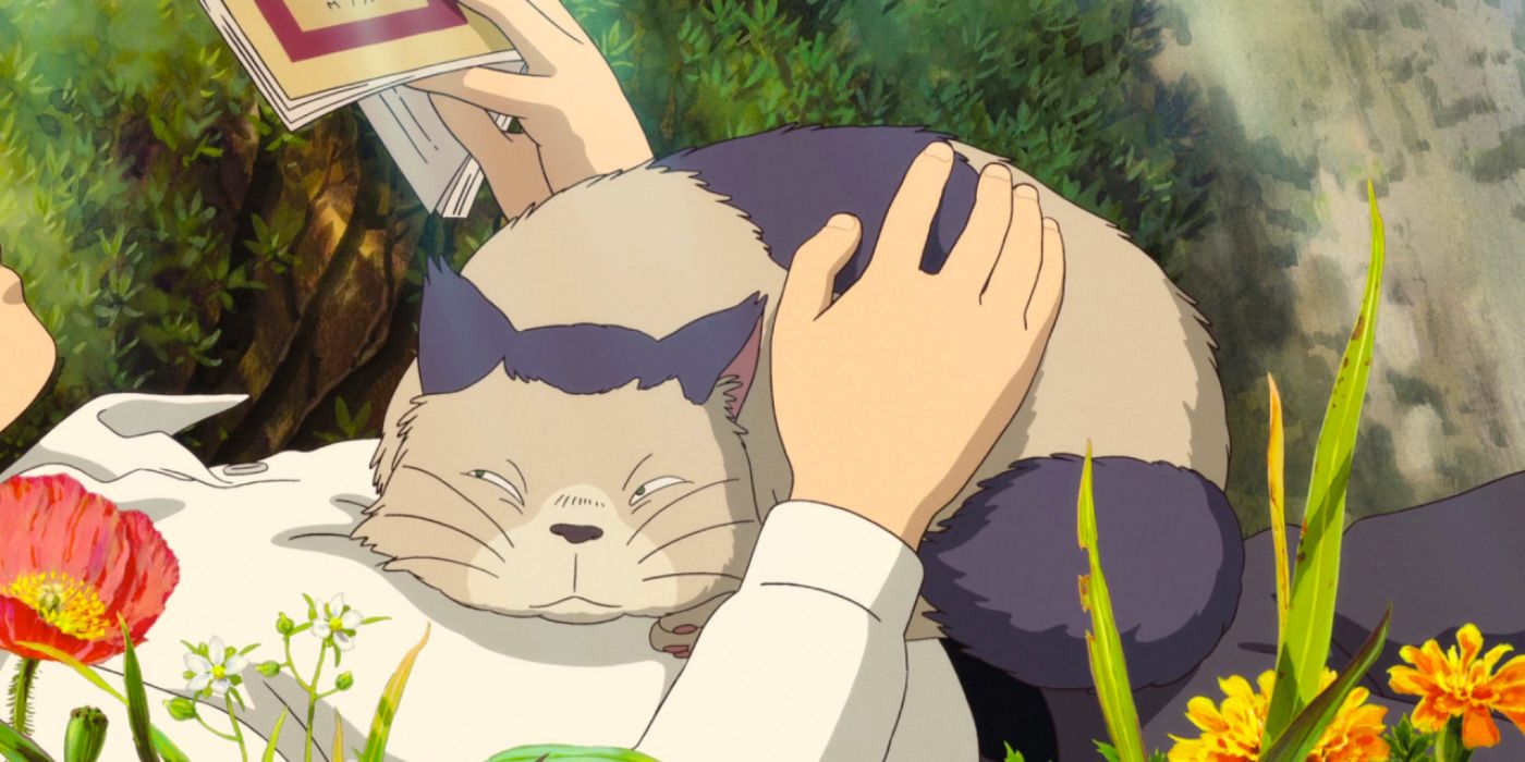 Niya from Arrietty curled up on Sho's stomach