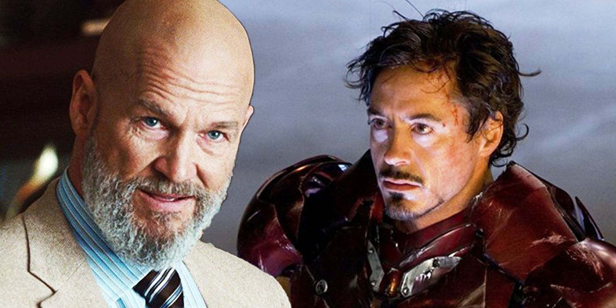 Obadiah Stane and Tony Stark in Iron Man 2008
