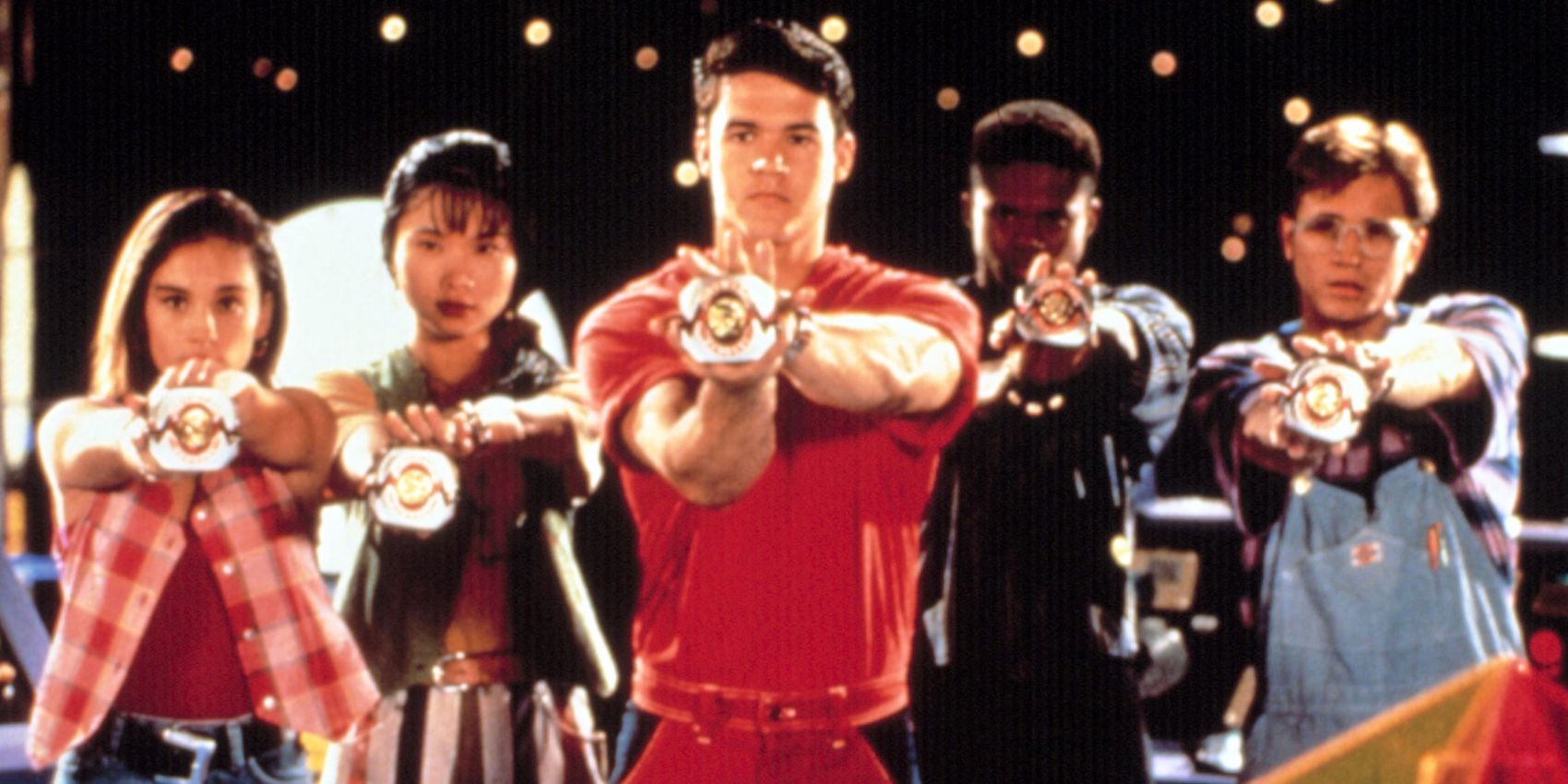 Jason leads the morphing call in Mighty Morphin Power Rangers