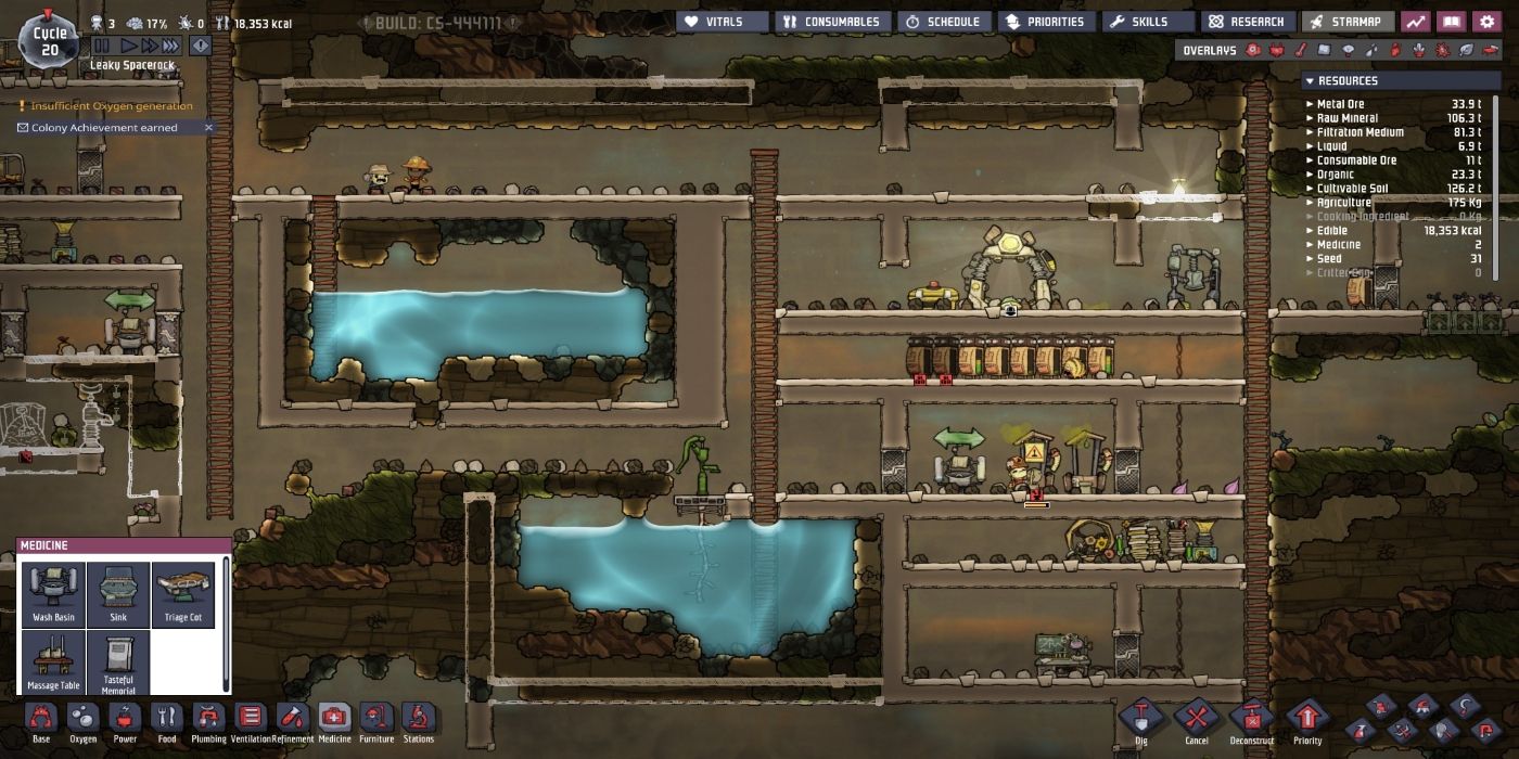 Oxygen Not Included Water and Outhouses