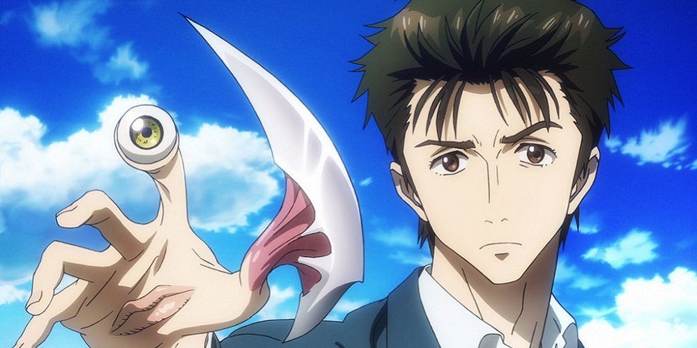 Shinchi from Parasyte shows off his parasite.