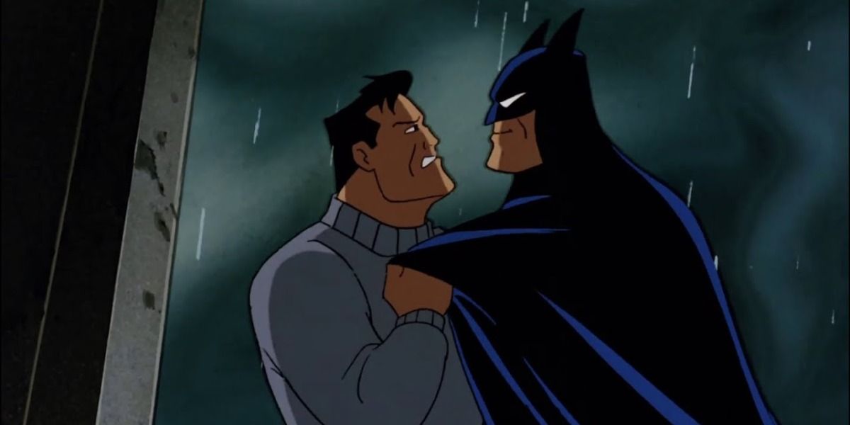 Bruce threatening Batman in The Animated Series episode Perchance to Dream.