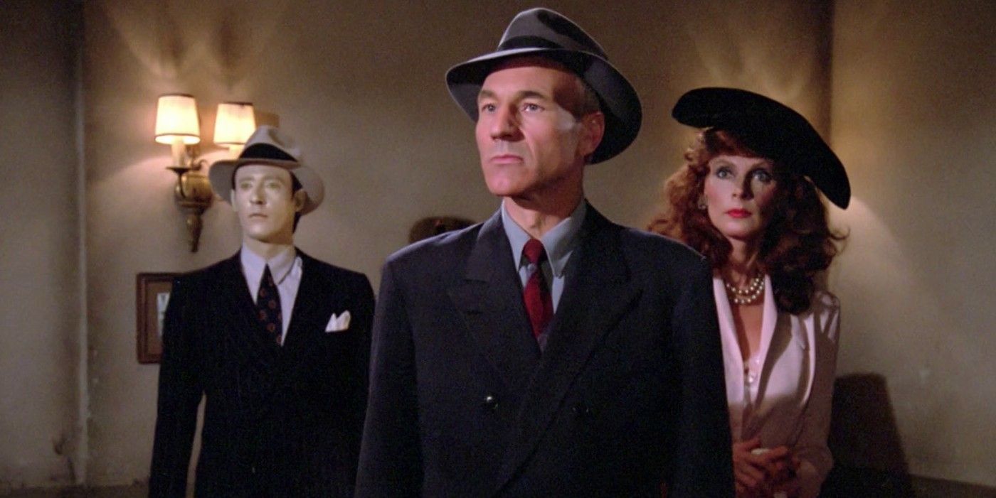 Picard Data And Crusher In The Star Trek The Next Generation Episode The Big Goodbye