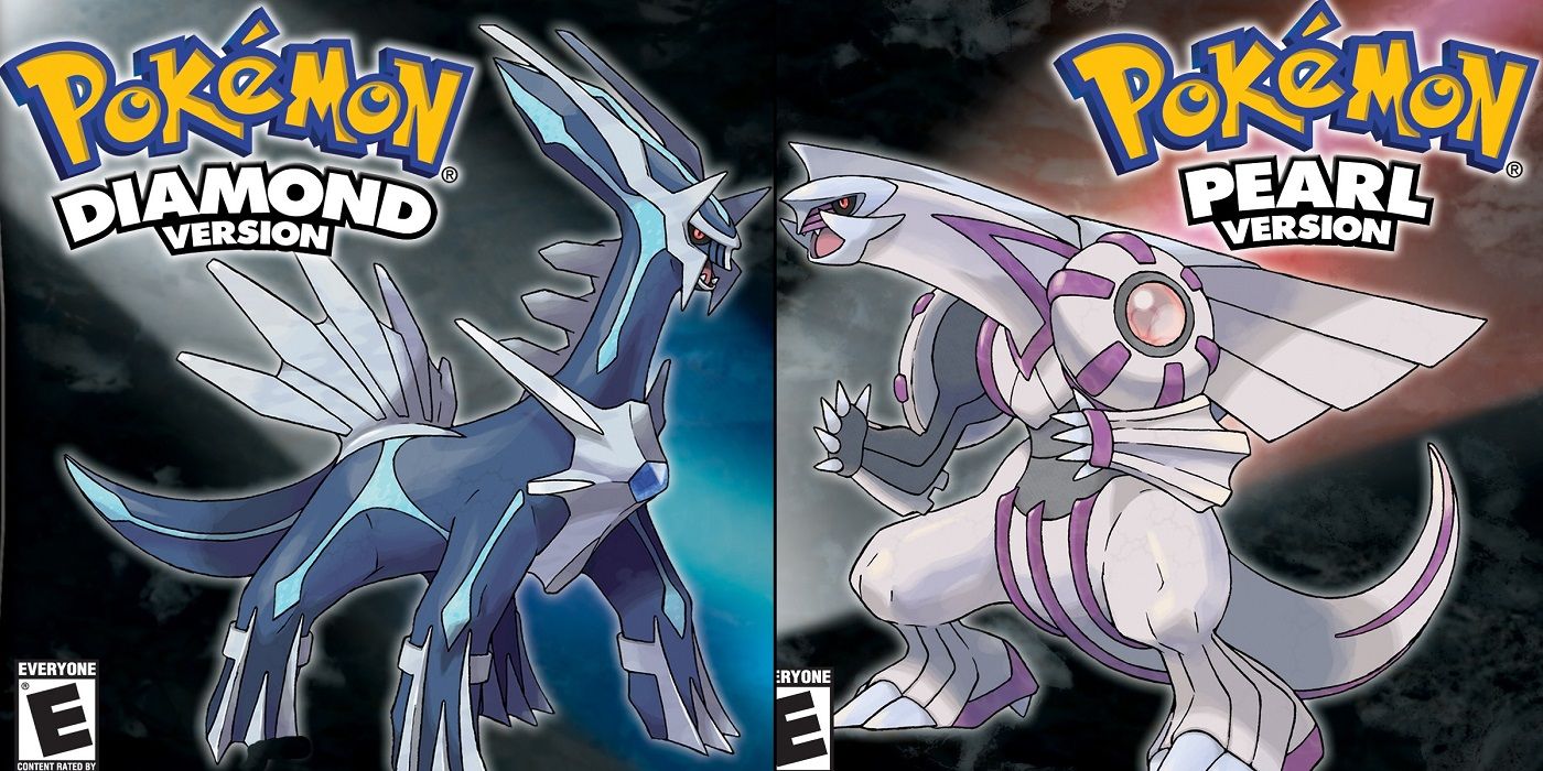 Une image divisée de Pokemon Diamant et Perle.