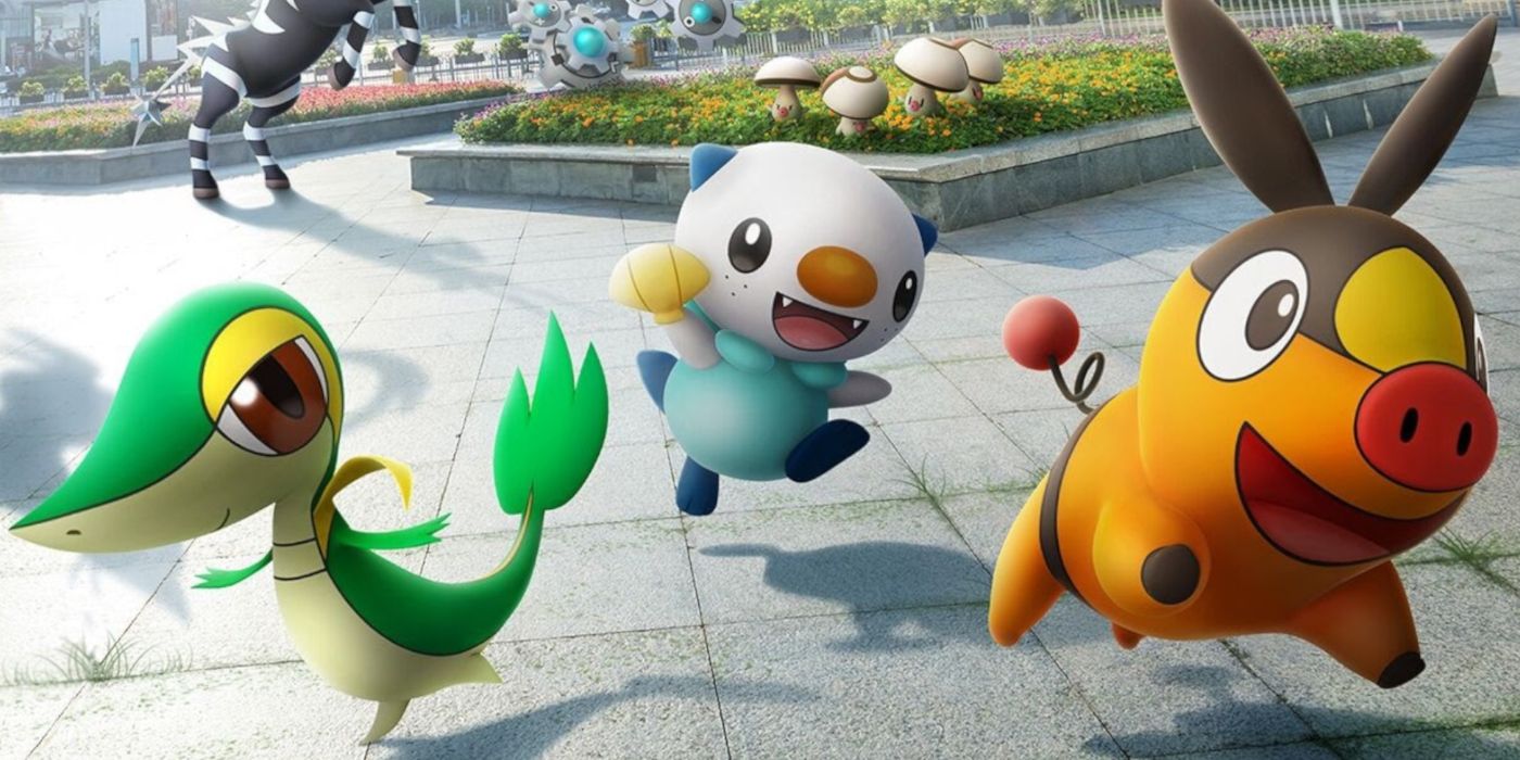 Snivy, Oshawott, and Tepig in Pokémon GO