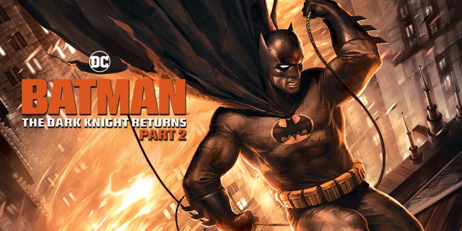 Arte do pôster de Batman The Dark Knight Returns Part 2