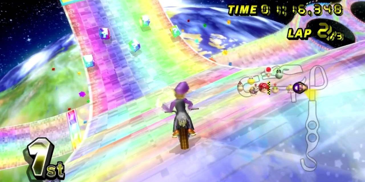 Rainbow Road in Mario Kart Wii