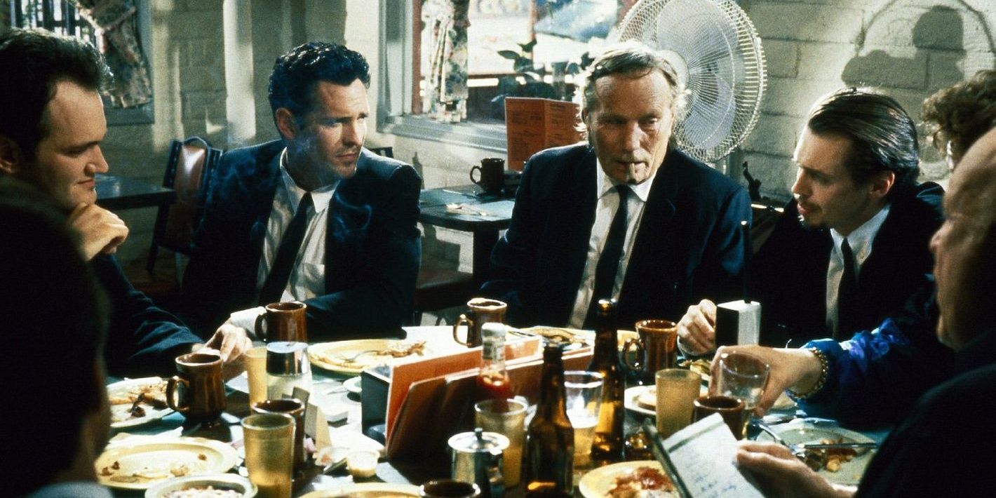 All of the gang have breakfast and coffee in Reservoir Dogs