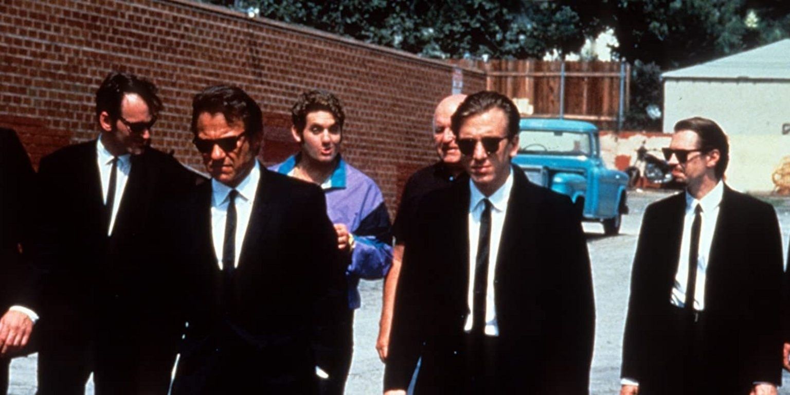 The cast of Reservoir Dogs walking together