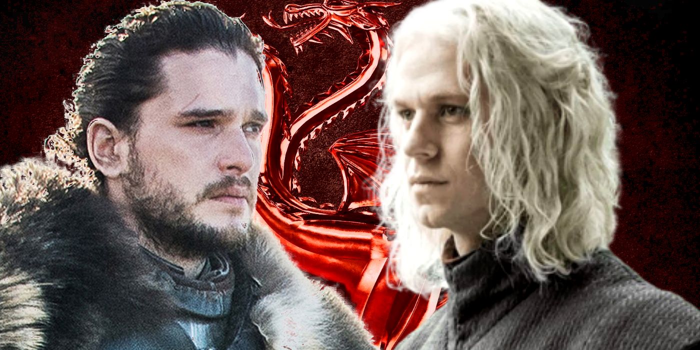 Rhaegar Targaryne and Jon Snow in Game of Thrones