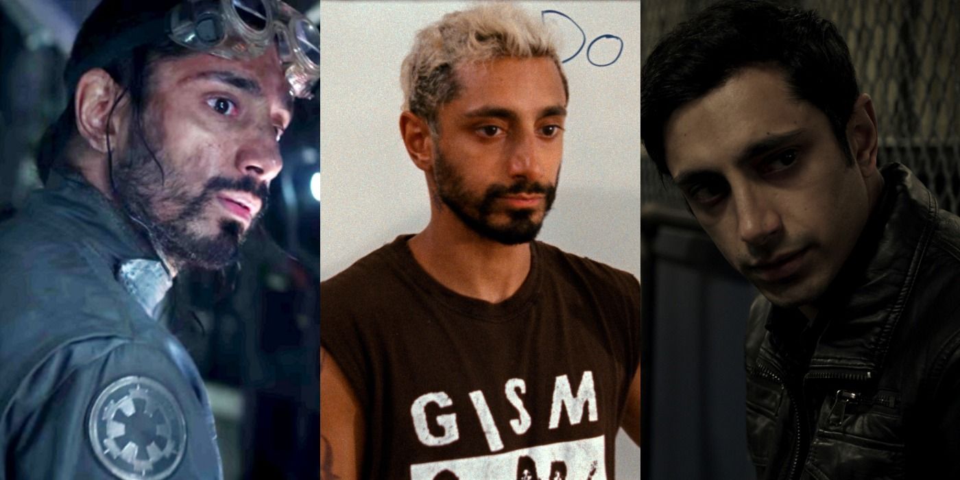 Riz Ahmed collage of 3 of his roles
