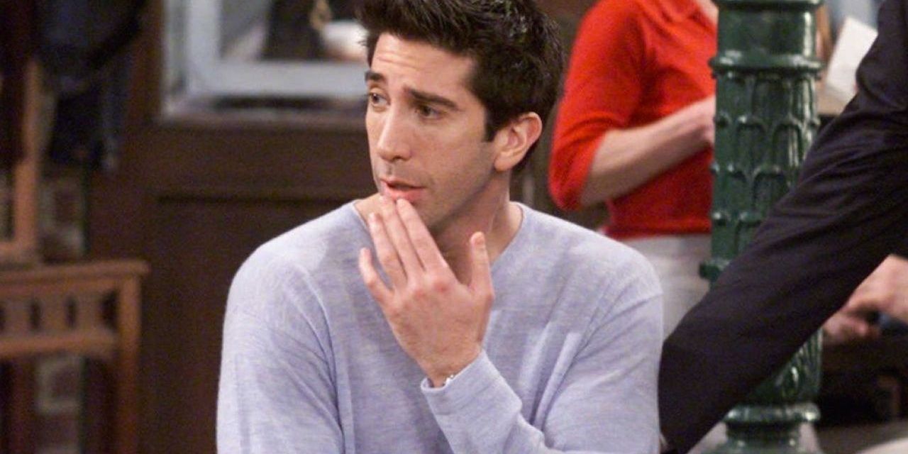 Ross Geller at Central Perk looking sorry in Friends
