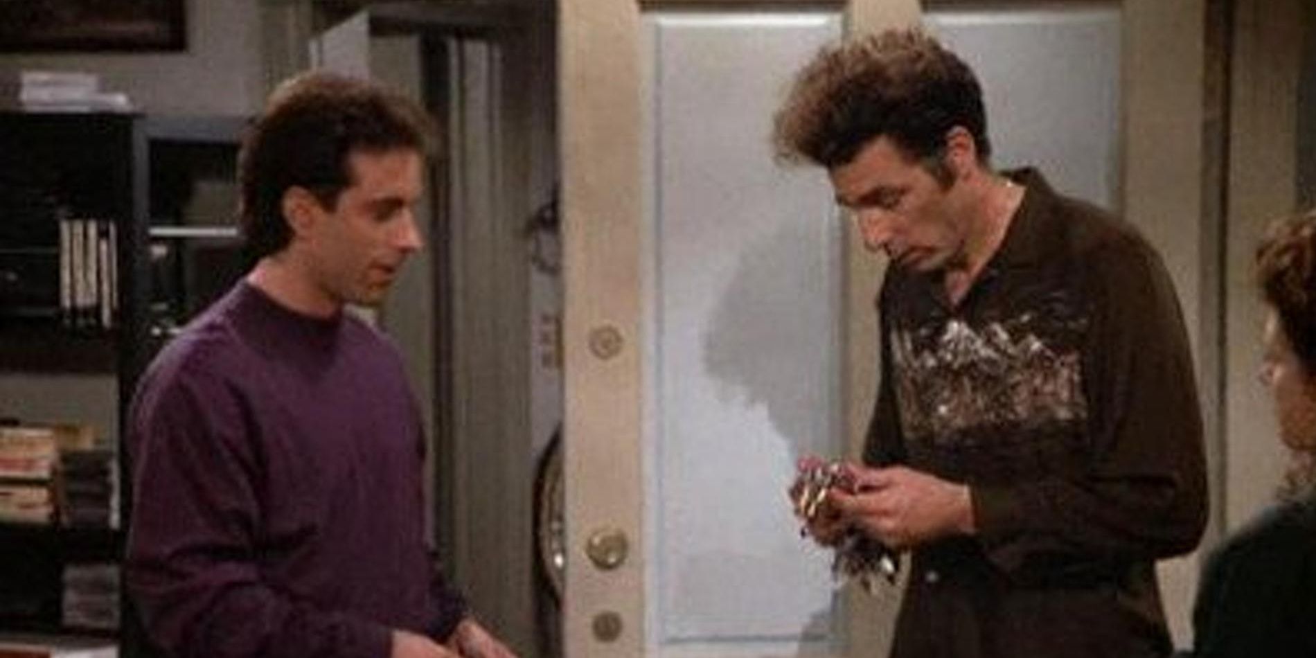 Jerry asking Kramer for his apartment keys back in Seinfeld