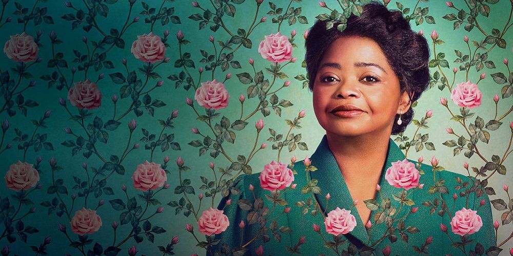Octavia Spencer smiling and looking upwards in Self-Made