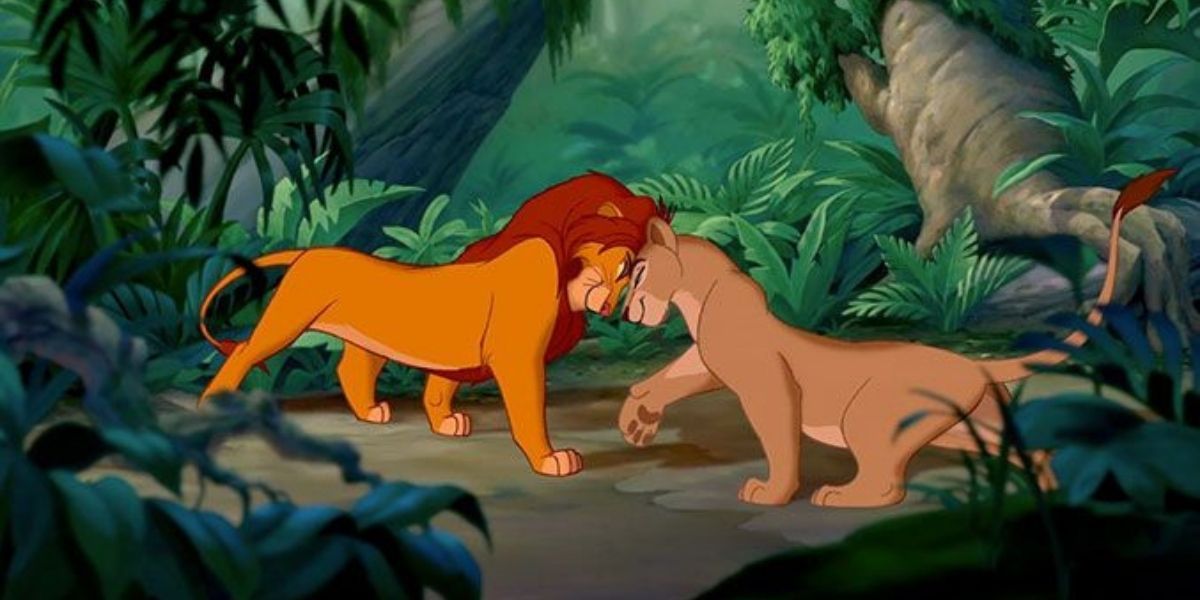 Simba and Nala Reunite in The Lion King