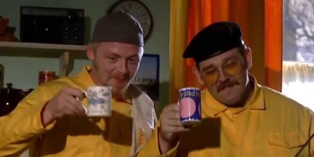 Simon Pegg and Nick Frost in Spaced
